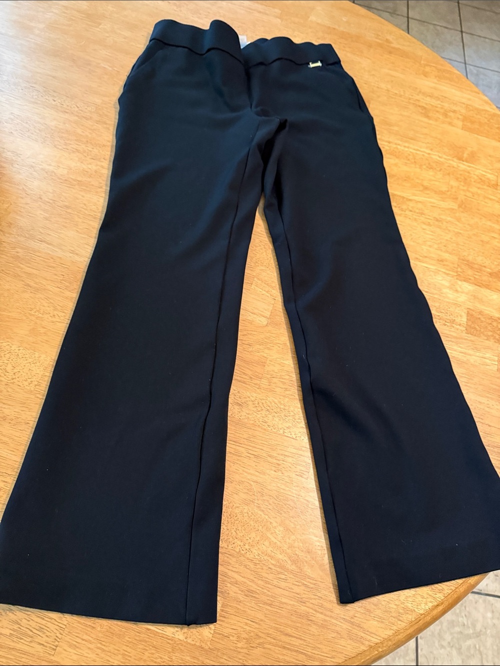 Anne Klein Navy Wide Leg Pull-On Pants